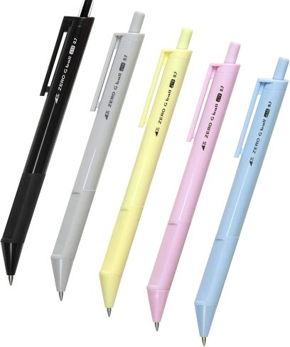 Standard Ballpoint Pen Set for Office/Work and School (Pack of 5) - 0.7mm Black Ink Ballpoint Pen, Retractable, No Smudge, Smooth Writing, Suitable for both Right/Left Handed in Saudi Arabia