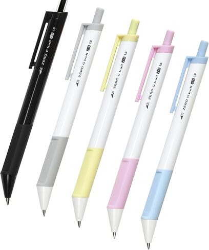Standard Ballpoint Pen Set for Office/Work and School (Pack of 5) - 0.7mm Black Ink Ballpoint Pen, Retractable, No Smudge, Smooth Writing, Suitable for both Right/Left Handed in Saudi Arabia