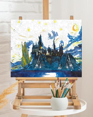 TOCARE Beach Paint by Numbers Kit for Adults Beginner,Travel Beach Paint by Number Canvas,Simple Oil Adults' Paint-by-Number Kit Palm Tree Sea for Home Wall Decor 16x20inch in Kuwait