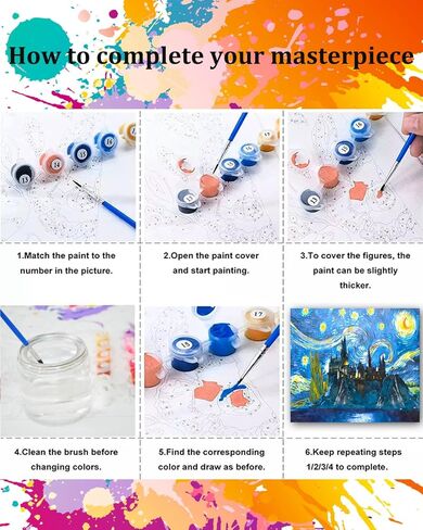 TOCARE Beach Paint by Numbers Kit for Adults Beginner,Travel Beach Paint by Number Canvas,Simple Oil Adults' Paint-by-Number Kit Palm Tree Sea for Home Wall Decor 16x20inch in Kuwait