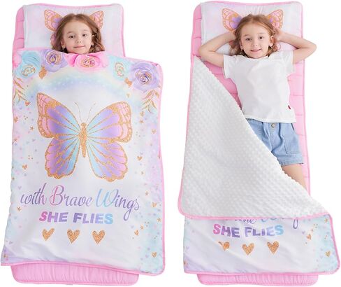 Extra Large Toddler Nap mat by Cokouchyi, Toddler Sleeping Bag with Removable Pillow, Measures 53 x 21 x 1.5 Inches, Sleeping Mat, Ideal for Daycare and Preschool Kindergarten in Saudi Arabia