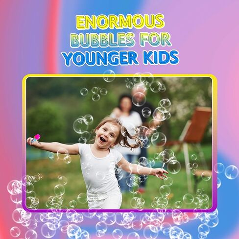 Party Bubbles for Kids - (Bulk Pack of 24) 2-oz Bubbles Bulk Solution with Bubble Wands Assorted Neon Colors for Outdoor Toys Summer Games, Birthday Kids Party Favors, & Goodie Bags Stuffers for Kids in Saudi Arabia