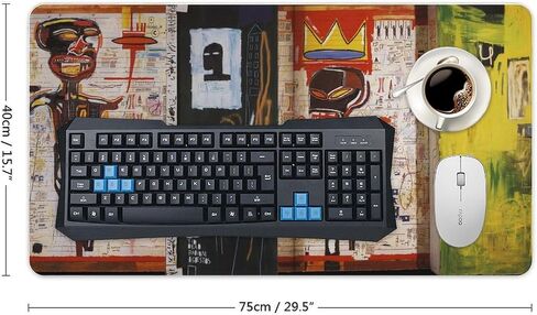 Jean Michel Basquiat Grillo Art Large Mouse Pad for Desk 40X75cm in Saudi Arabia