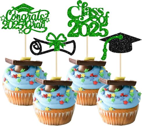 Gyufise 1pcs Cratrats Class of 2025 Cake Toppers Toppers Cake Cakes Blitit in Kuwait