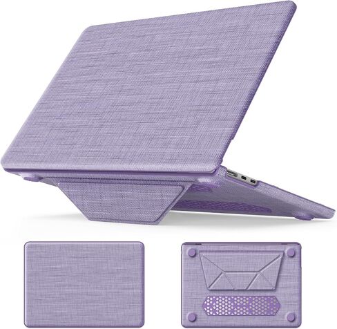 Dtanglsm for MacBook Pro 13 inch case 2023 2022 2021 2020 M1 A2338 A2289 A2251 A2159 A1989 A1706 قذيفة وقائية صلبة من البلاستيك الثقيلة مع TPU Pumper Stickstand+لوحة مفاتيح ، in Kuwait