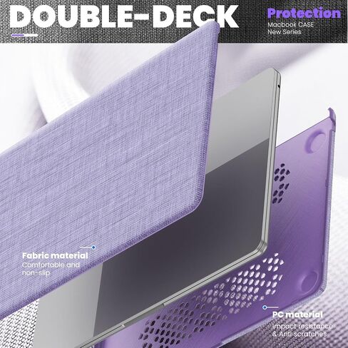 Dtanglsm for MacBook Pro 13 inch case 2023 2022 2021 2020 M1 A2338 A2289 A2251 A2159 A1989 A1706 قذيفة وقائية صلبة من البلاستيك الثقيلة مع TPU Pumper Stickstand+لوحة مفاتيح ، in Kuwait