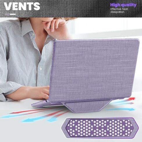 Dtanglsm for MacBook Pro 13 inch case 2023 2022 2021 2020 M1 A2338 A2289 A2251 A2159 A1989 A1706 قذيفة وقائية صلبة من البلاستيك الثقيلة مع TPU Pumper Stickstand+لوحة مفاتيح ، in Kuwait