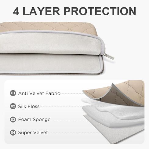 RAINYEAR Puffy Laptop Sleeve 15/16 Inch Protective Lightweight Laptop Bag Compatible with 16 Inch MacBook Pro/Max M3 M2 M1 2024 2023 2022, 15" MacBook Air/Pro 15 Inch Chormebook Notebook, Black in Kuwait