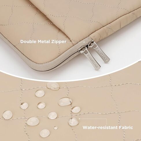 RAINYEAR Puffy Laptop Sleeve 15/16 Inch Protective Lightweight Laptop Bag Compatible with 16 Inch MacBook Pro/Max M3 M2 M1 2024 2023 2022, 15" MacBook Air/Pro 15 Inch Chormebook Notebook, Black in Kuwait