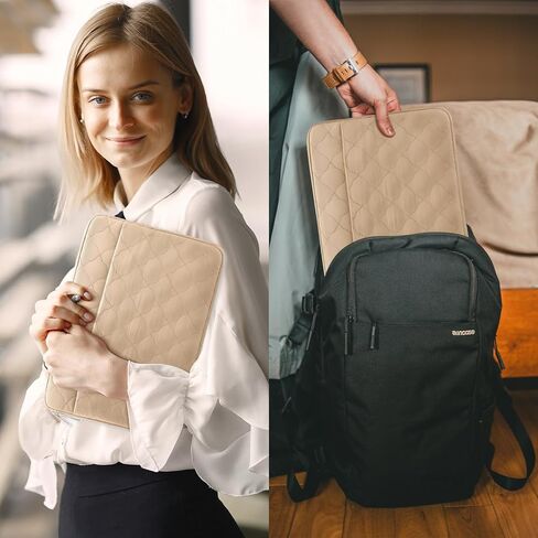 RAINYEAR Puffy Laptop Sleeve 15/16 Inch Protective Lightweight Laptop Bag Compatible with 16 Inch MacBook Pro/Max M3 M2 M1 2024 2023 2022, 15" MacBook Air/Pro 15 Inch Chormebook Notebook, Black in Kuwait