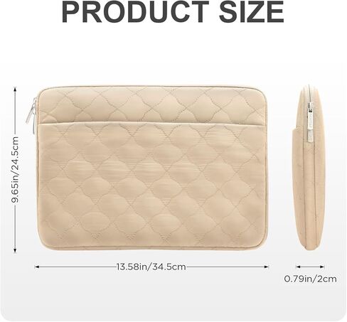 RAINYEAR Puffy Laptop Sleeve 15/16 Inch Protective Lightweight Laptop Bag Compatible with 16 Inch MacBook Pro/Max M3 M2 M1 2024 2023 2022, 15" MacBook Air/Pro 15 Inch Chormebook Notebook, Black in Kuwait