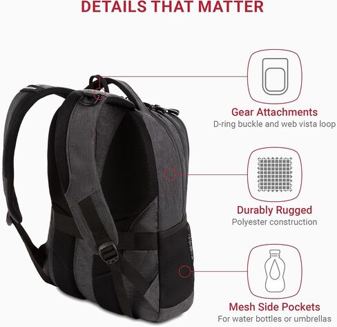 SwissGear Cecil 5505 Laptop Backpack, Black Hex, 18-Inch in Kuwait