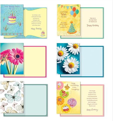 Designer Greetings All Occasion Greeting Card Assortment (24 Cards with Envelopes in a Keepsake, Floral Organizer Box) – Birthday, Thank You, New Baby, Anniversary, Sympathy, Get Well, Blank in Saudi Arabia