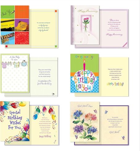 Designer Greetings All Occasion Greeting Card Assortment (24 Cards with Envelopes in a Keepsake, Floral Organizer Box) – Birthday, Thank You, New Baby, Anniversary, Sympathy, Get Well, Blank in Saudi Arabia