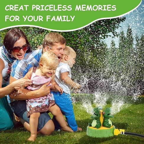 Water Sprinkler for Kids Outdoor Play - Dinosaur Sprinkler For Kids Water Play Sprinkler for Yard Outdoor Activities Summer Fun Water Spray Toy For Toddlers with 2 Hose Clamp 3 PopTube Pets Boys Girls in Saudi Arabia