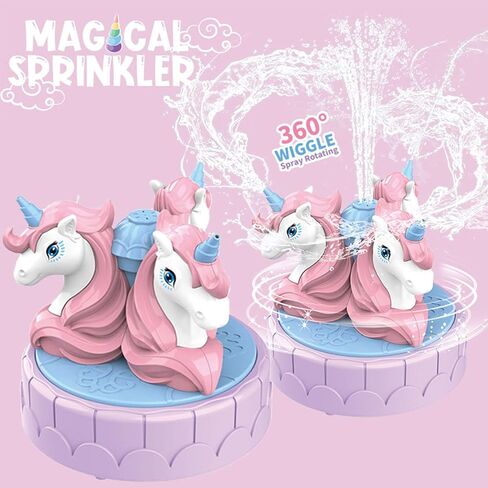 Water Sprinkler for Kids Outdoor Play - Dinosaur Sprinkler For Kids Water Play Sprinkler for Yard Outdoor Activities Summer Fun Water Spray Toy For Toddlers with 2 Hose Clamp 3 PopTube Pets Boys Girls in Saudi Arabia