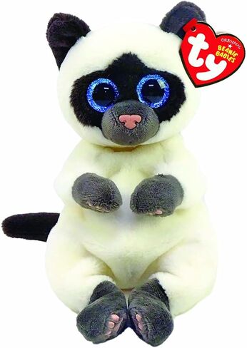 TY Beanie Babies – Soft Toy Miso The Cat 15 cm, Grey, TY40548 in Saudi Arabia