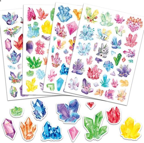 Watercolor Crystal Stickers 700 Counts Crystal Washi Paper Watercolor Stickers for Water Bottle Scrapbook Calendar Planner Stickers in Saudi Arabia
