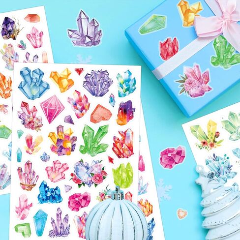Watercolor Crystal Stickers 700 Counts Crystal Washi Paper Watercolor Stickers for Water Bottle Scrapbook Calendar Planner Stickers in Saudi Arabia