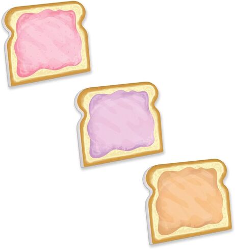Apple Shaped Sticky Note Pad Assortment / 2 7/8" x 3 1/4" Modern Sticky Notes/Set of Three Teacher Appreciation Sticky Note Pad Designs/Made in USA in Saudi Arabia