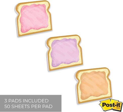 Apple Shaped Sticky Note Pad Assortment / 2 7/8" x 3 1/4" Modern Sticky Notes/Set of Three Teacher Appreciation Sticky Note Pad Designs/Made in USA in Saudi Arabia
