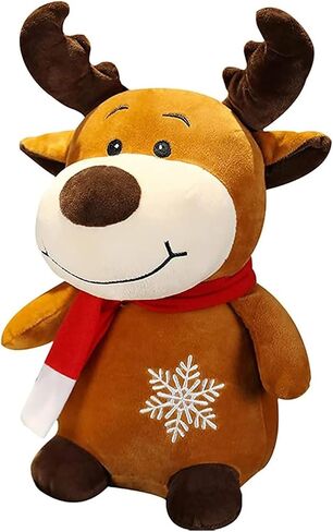 Santa Claus Plush Toy, 12" Santa Claus Stuffed Toy, Christmas Plush Toys Xmas Decoration Indoor (Reindeer) in Kuwait