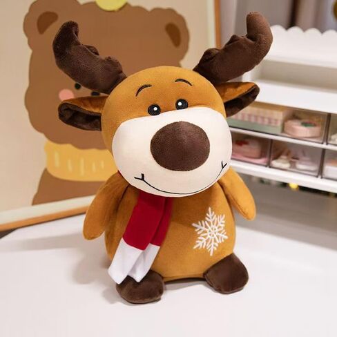 Santa Claus Plush Toy, 12" Santa Claus Stuffed Toy, Christmas Plush Toys Xmas Decoration Indoor (Reindeer) in Kuwait