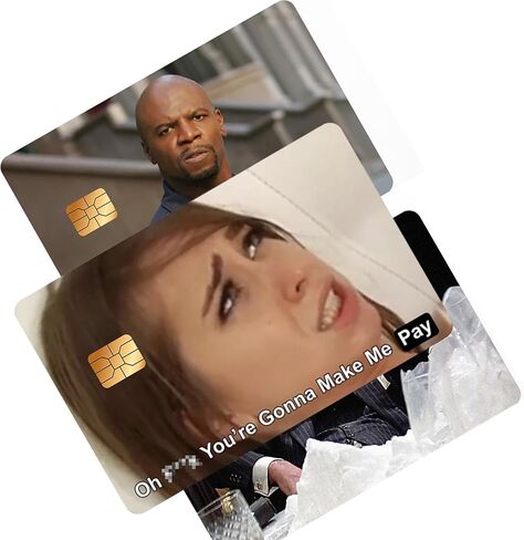 12pcs Card Skin Sticker Meme Actor for EBT, Transportation, Key, Debit, Credit Card Skin - Covering Personalizing Bank Card - No Bubble, Slim, Waterproof in Kuwait