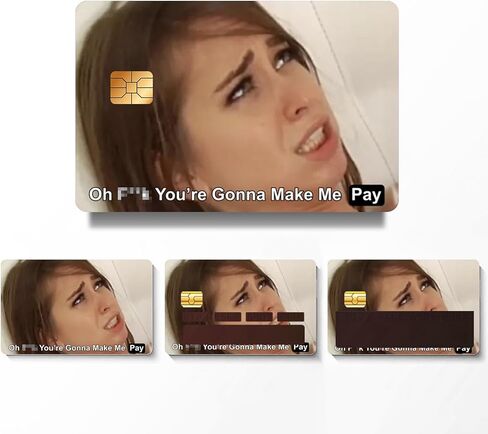 12pcs Card Skin Sticker Meme Actor for EBT, Transportation, Key, Debit, Credit Card Skin - Covering Personalizing Bank Card - No Bubble, Slim, Waterproof in Kuwait