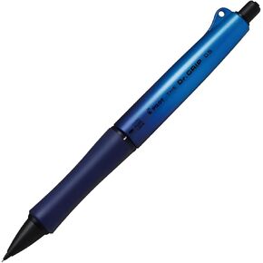 Pilot The Dr. Grip Black Accent, Advanced Mechanical Pencil with Ergonomic Grip, Shake Shake Lock Mechanism, 50% Operational Noise Reduction, 0.5mm Lead, Deep Blue, HTDGB-15-DL