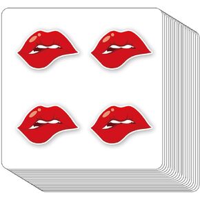 Sexy Lips Love Stickers 1in for Scrapbooking, Arts, Craft, Kids DIY, Calendars Journals 80-Pack