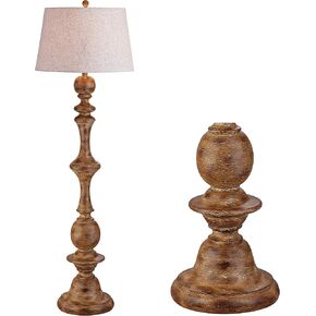 JONATHAN Y JYL3000A Taylor 67" Resin LED Floor Lamp, Farmhouse, Cottage, Rustic, French Country, Office, Living Room, Family Room, Dining Room, Bedroom, Hallway, Foyer, Brown