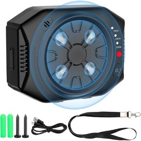 Anti Barking Device for Dogs, Dog Bark Deterrent Devices with 3 Modes, Ultrasonic Dog Bark Control Devices 50Ft Range Outdoor & Indoor, Waterproof Dogs Barking Silencer Safe for Human & Dogs (Black)