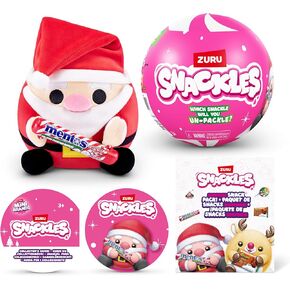 Snackles Christmas Mystery UNbox 5 Inch Plush in Capsule by ZURU, Ultra Soft Plush, Collectible Plush with Real Licensed Brands, Stuffed Animal, Giftable, Holiday