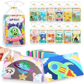 12 Foil Art Crafts Book and Coloring Books for Kids Party Favors, Mini Books Goodie Bag Stuffers, Return Gifts for Brithday Party Classroom Reward