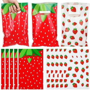 Frienda 100pcs Wildflower Plastic Gift Bags Wildflower Gift Bags with Handles 9.84''x6.5'' Spring Floral Plastic Candy Goody Treat Bag for Spring Mother Bridal Wedding Birthday Daily Party Supplies