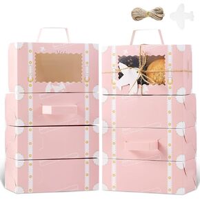 YODYZJ 50-Piece Mini Suitcase Party Favor Boxes with Handles, Tags & Twine, Candy Gift Boxes for Valentine's Day, Birthday & Wedding（Pink, Mini）
