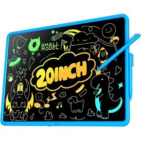 LCD Writing Tablet for Kids, 20 Inch Large Kids Drawing Pad, Rechargeable Painting for Two Kids Drawing Tablet, Doodle Board, Learning Toys for 3-12+ Year Old Boys Girls Birthday Gifts, Black