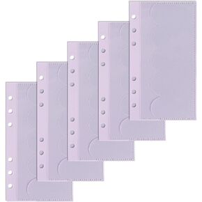 10pcs A6 Binder Cash Envelopes 6 Holes Opening Binder Pockets A6 Insert with 2 Pockets for Budgeting Money Binder Inserts Accessories and Supplies (Clear, A6) in Kuwait