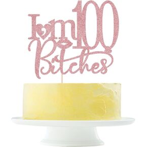 Rose Gold flash I'm 15 Bitches Cake Topper - Happy 15th Birthday/Cheers to 15 Years/Sweet 15, Funny 15th Birthday Party Decorations Supplies in Kuwait