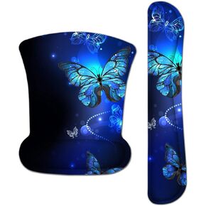 لوحة راحة معصم لوحة المفاتيح ورغوة الذاكرة لا تدعم معصم الفأر من وسادة الماوس - متينة ومريحة وخفيفة الوزن لسهولة الكتابة ودعم تخفيف الألم (حيد القرن اللطيف) in Kuwait