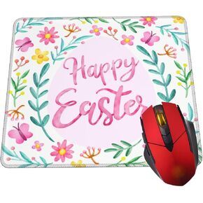Mouse Pad Happy Easter Day Flower Mouse Pads for Desk Non-Slip Rubber Base Square Gaming Mousepad Mat for Computer Home Office in Saudi Arabia