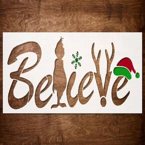 Gnome Stencils Reusable Large Christmas Stencil Set - Holiday Crafts, Wood Signs, Art - Merry Christmas Gnomes