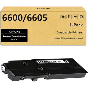 106R02228 Toner Cartridge Compatible for Phaser 6600 WorkCentre 6605 Extra High Capacity Toner-Cartridge (8000 Pages,Black)