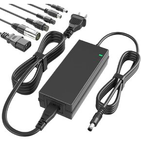 42V 2A Power Adapter with 7 Connectors for 36V Lithium Battery Fast Charger Replacement,for Sports Mod,Pocket Mod,Jetson,Razor,Bird,Segway,Swagtron,Gotrax