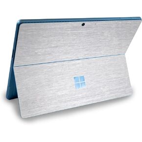 MightySkins Skin Compatible with Microsoft Surface Pro 9 (2022) - Brushed Aluminium | Protective, Durable, and Unique Vinyl Decal wrap Cover | Easy to Apply & Change Styles | Made in The USA