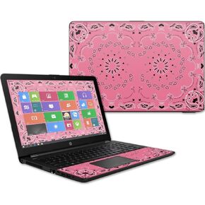 MightySkins Skin Compatible with HP 15t Laptop 15.6" (2017) - Pink Bandana | Protective, Durable, and Unique Vinyl Decal wrap Cover | Easy to Apply, Remove, and Change Styles | Made in The USA