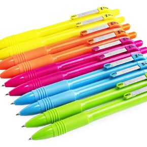 Zebra Z-Grip Smooth Ballpoint Pen - 1.0mm - Black Ink - 2 of Each Neon Barrel - Pack of 10