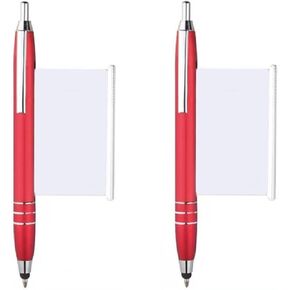 BWESOO 2Pcs Red Pen With Cheat Sheet,Retractable Paper Ball Point Pens For School Office Products Color Ballpoint Pens