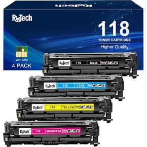 118 Toner Cartridge Black Cyan Magenta Yellow - High-Yield Remanufactured Replacement for Canon 118 CRG118 for Color Imageclass MF8580Cdw MF8380Cdw MF8350Cdn MF726Cdw LBP622Cdw MF641Cw MF644,4 Pack